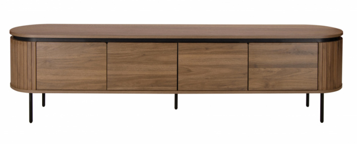 Tv-meubel \'Kärra\' 200x40cm - Walnoot/Zwart in de groep Meubels / Planken & opslag / TV-Meubels bij Reforma (2373-walnut)