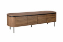 Tv-meubel \'Kärra\' 200x40cm - Walnoot/Zwart