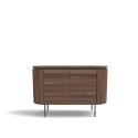 Dressoir \'K&auml;rra\' - Walnoot/Zwart