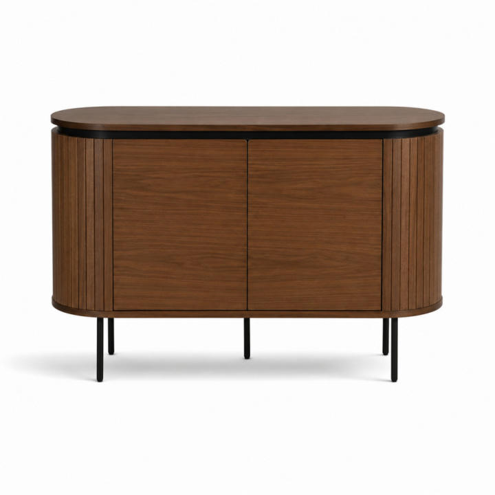 Dressoir \'K&auml;rra\' - Walnoot/Zwart in de groep CAMPAGNE / Meubels / Planken & Opslag bij Reforma (2374-walnut-svart)