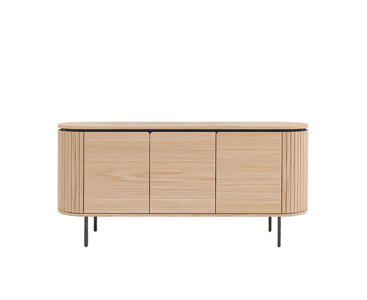 Dressoir \'Fjällbacka\' - Natuur/Zwart in de groep Meubels / Planken & opslag / Sideboards bij Reforma (2375-natur-svart)