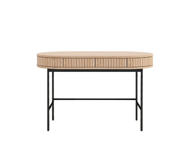 Bureau \'Holmvik\' - Natuur/Zwart in de groep Meubels / Tafels / Bureaus bij Reforma (2377-1-metalleg)