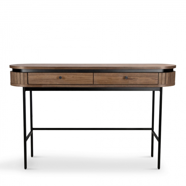 Bureau \'Kärra\' - Walnoot/Zwart in de groep Meubels / Tafels / Bureaus bij Reforma (2378-walnut-svart)