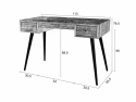 Bureau/Side table \'Leo\' - Teak/Staal