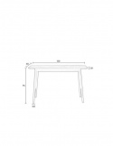 Console tafel \'Fabio\' 120x40cm - Zwart