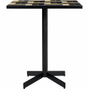 Café tafel \'Geometric\' 62x74 cm - Blauw Bruin