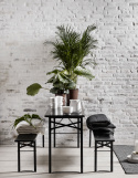 Tafel en banken \'Garden\' 160x60cm - Zwart