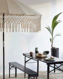 Tafel en banken \'Garden\' 220x60cm - Zwart