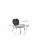 Fauteuil \'Spike\' - Natuurlijk/Roze/Zwart