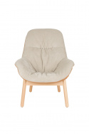 Lounge stoel \'Duke\' 92x75x93cm - Beige