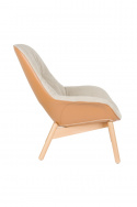 Lounge stoel \'Duke\' 92x75x93cm - Beige
