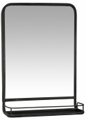 Wandspiegel met planken \'Tulpan\' - Zwart