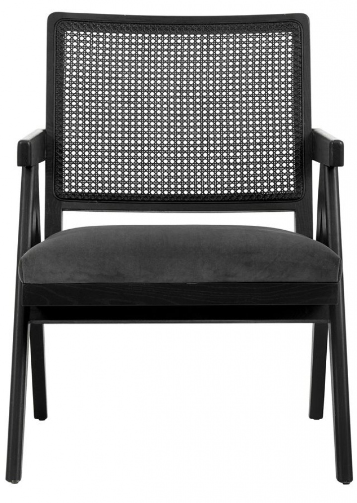 Fauteuil \'Wickerwork\' - Rotan/Zwart in de groep Meubels / Zitmeubels / Fauteuils bij Reforma (3277)