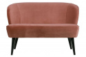Bank \'Sara\' - Roze/Velours