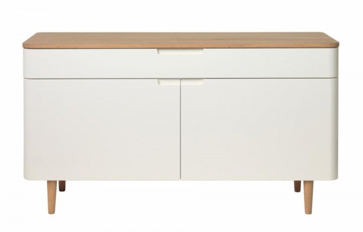 Dressoir \'Granvik\' 140cm - Wit/Eik in de groep Meubels / Planken & opslag / Sideboards bij Reforma (36352231)