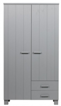 Kledingkast \'Dennis\' met lades - Betongrijs