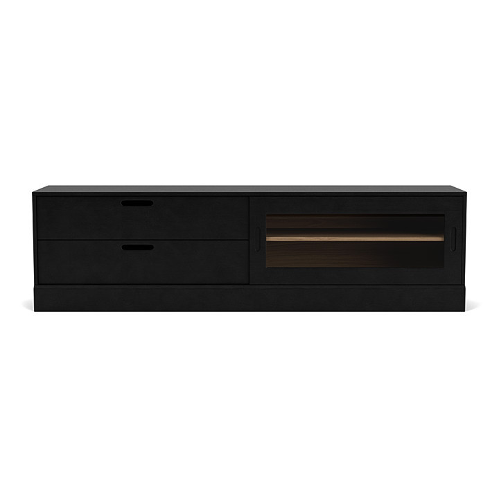 Tv-meubel \'James\' - Zwart in de groep Meubels / Planken & opslag / TV-Meubels bij Reforma (373349-Z)