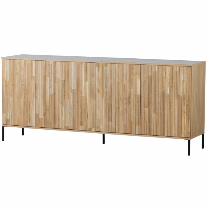 Dressoir ‘New Gravure’ 200 cm - Eiken/Zwart in de groep Meubels / Planken & opslag / Sideboards bij Reforma (373471-B)