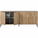 Dressoir ‘New Gravure’ 200 cm - Eiken/Zwart