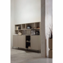 Dressoir ‘New Gravure’ 200 cm - Beige/Zwart