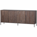 Dressoir ‘New Gravure’ 200 cm - Donkerbruin/Zwart