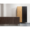 Dressoir ‘New Gravure’ 200 cm - Donkerbruin/Zwart
