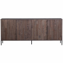 Dressoir ‘New Gravure’ 200 cm - Donkerbruin/Zwart