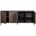 Dressoir ‘New Gravure’ 200 cm - Donkerbruin/Zwart