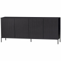 Dressoir ‘New Gravure’ 200 cm - Zwart/Zwart