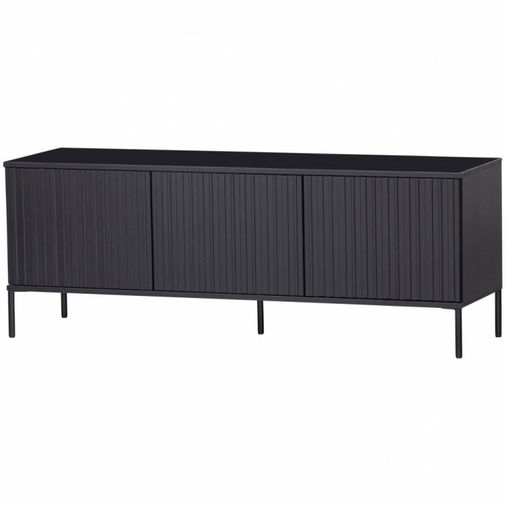 TV-meubel ‘New Gravure’ 150 cm - Zwart/Zwart in de groep Meubels / Planken & opslag / TV-Meubels bij Reforma (373473-Z)