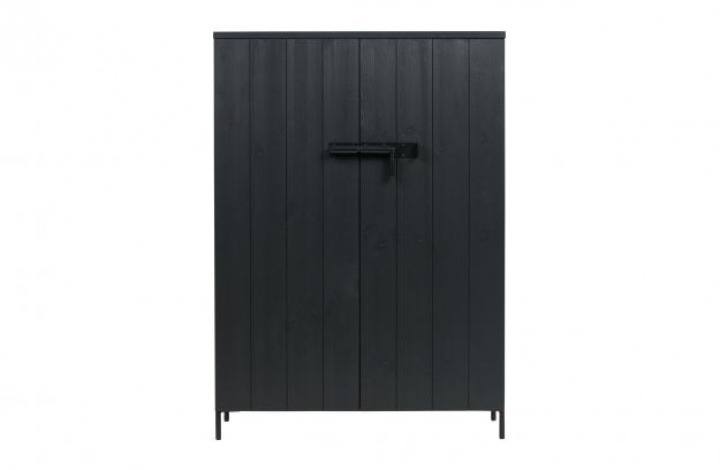 Kledingkast \'Bruut\' 2 deuren - Zwart in de groep Meubels / Planken & opslag / Kasten en dressoirs bij Reforma (373654-Z)