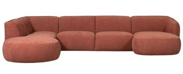Linker bank \'Polly\' - Terracotta in de groep Meubels / Banken / Hoekbanken bij Reforma (374003-R)