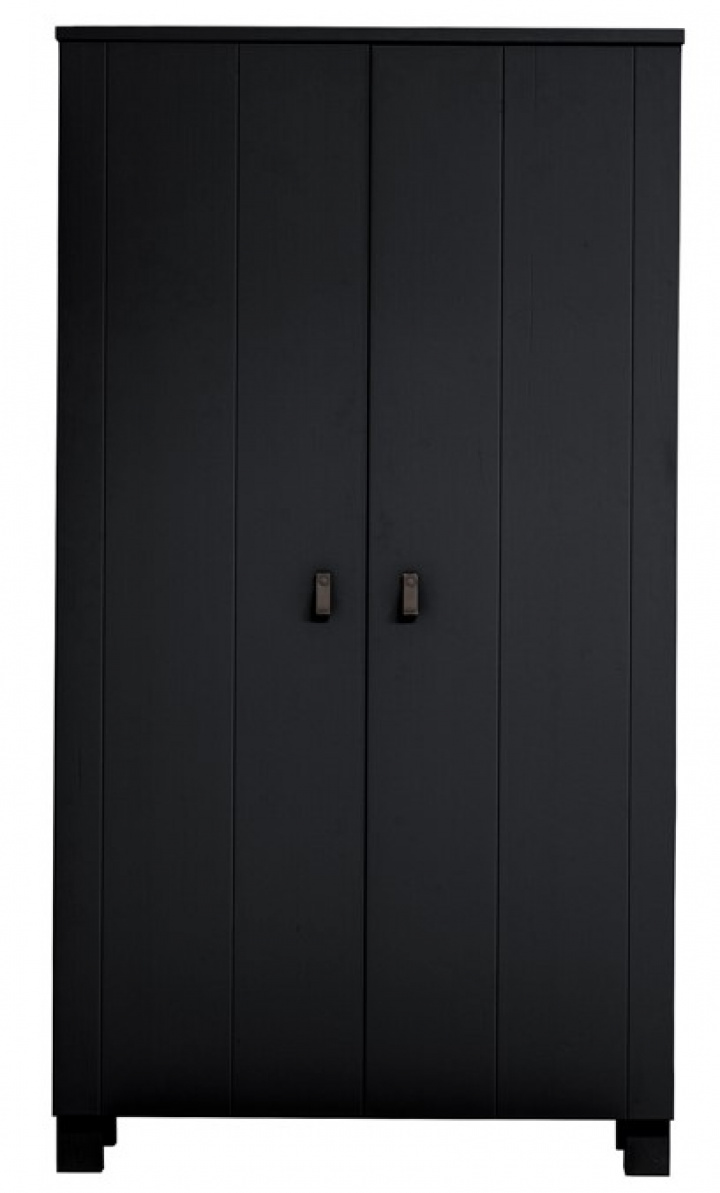 Kledingkast \'Ties\' - Zwart in de groep Meubels / Planken & opslag / Kasten en dressoirs bij Reforma (375011-Z)