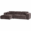 Bank ‘Cloud’ 3-zits chaise longue links - Donkerbruin