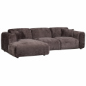 Bank ‘Cloud’ 3-zits chaise longue links - Donkerbruin