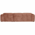 Bank ‘Cloud’ 3-zits chaise longue rechts - Roze/bruin