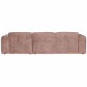 Bank ‘Cloud’ 3-zits chaise longue rechts - Bruin-grijs/Roze