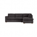 Hoekbank \'Thomas\' - Ribbel Donkergrijs