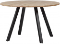 Eettafel \'Tablo\' Rond 120cm - Natuur/Zwart