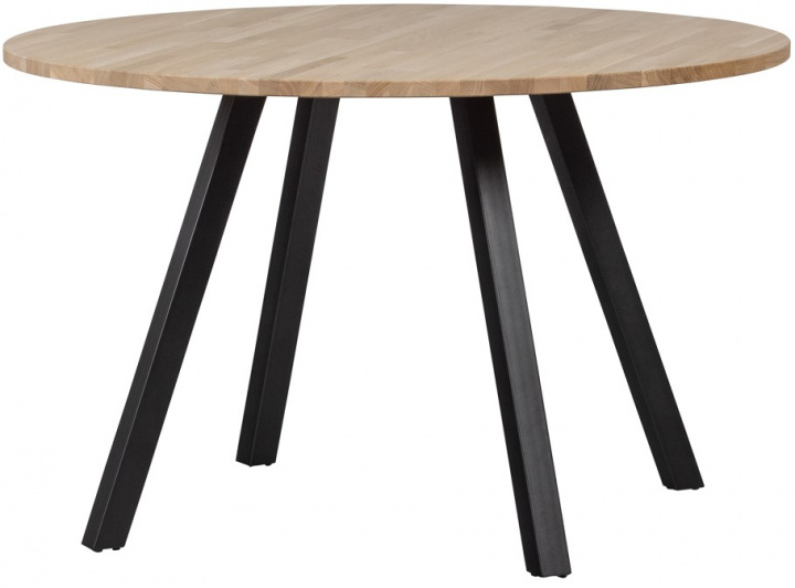 Eettafel \'Tablo\' Rond 120cm - Natuur/Zwart in de groep Meubels / Tafels / Eettafel bij Reforma (376022-N)