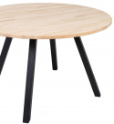 Eettafel \'Tablo\' Rond 120cm - Natuur/Zwart