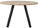 Eettafel \'Tablo\' Rond 120cm - Natuur/Zwart
