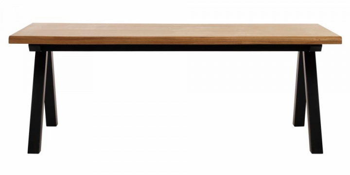Eettafel \'Kalsvik\' 210x100cm - Zwart/Eik in de groep Meubels / Tafels / Eettafel bij Reforma (37652650)