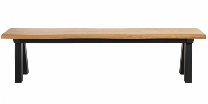 Bank \'Kalsvik\' 180cm - Zwart/Eik in de groep Meubels / Zitmeubels / Banken bij Reforma (37672650)