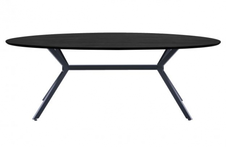 Eettafel \'Bruno\' 220x100cm - Zwart in de groep Meubels / Tafels / Eettafel bij Reforma (377217-Z)