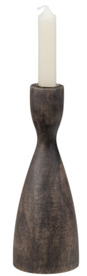 Kaarsenhouder \'Rosa\' 22cm - Bruin