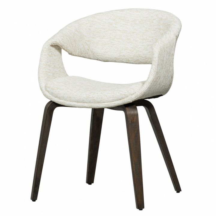 Eetstoel ‘Yossi’ - Wit/Donkerbruin in de groep Meubels / Zitmeubels / Stoelen bij Reforma (377505-ND)