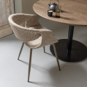 Eetstoel ‘Yossi’ - Beige/Koper