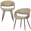 Eetstoel ‘Yossi’ - Beige/Koper