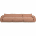 Bank ‘Baggy’ 3-zits - Bruin/Roze